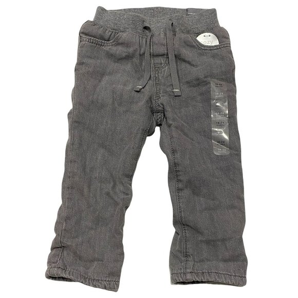 GAP Other - NWT GAP Baby Girls Cozy Lined Jeans Sz 2T Gray Elastic Waist #497198